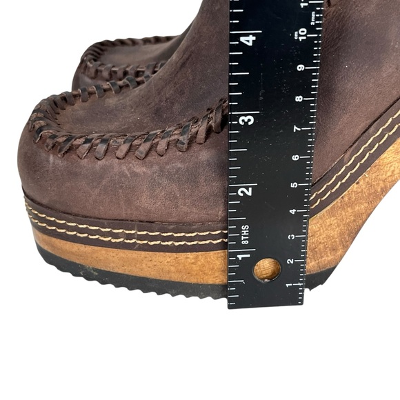 Vintage 90’s Women’s Candie’s Brown Leather Clogs Mules Size 6.5 M LIKE NEW! - Picture 13 of 14